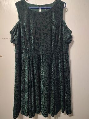 Velvet Animal Print Dress